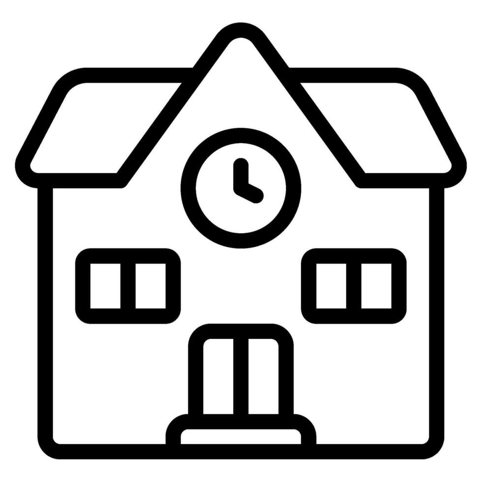 School Building Icon Illustration vector