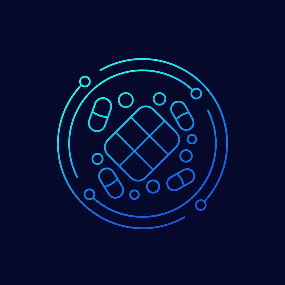 pill organizer line icon for web 26506386 Vector Art at Vecteezy