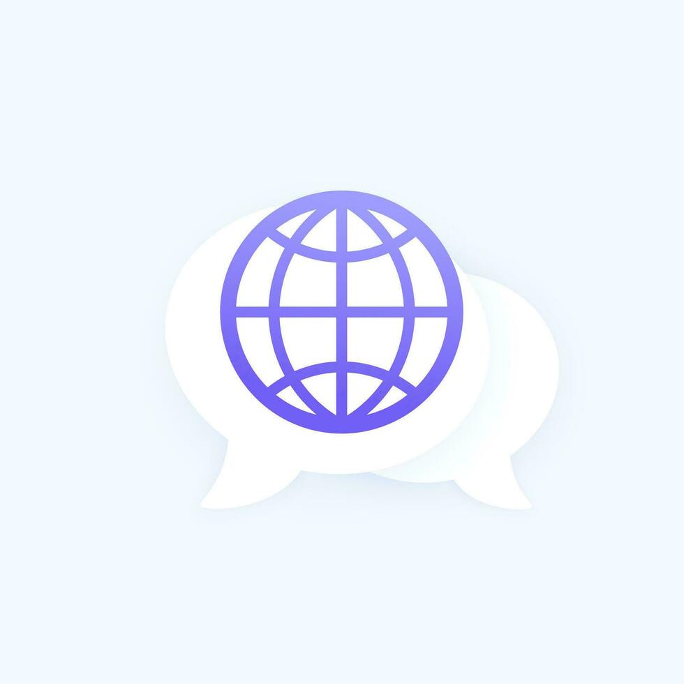 multi language translator icon, vector design