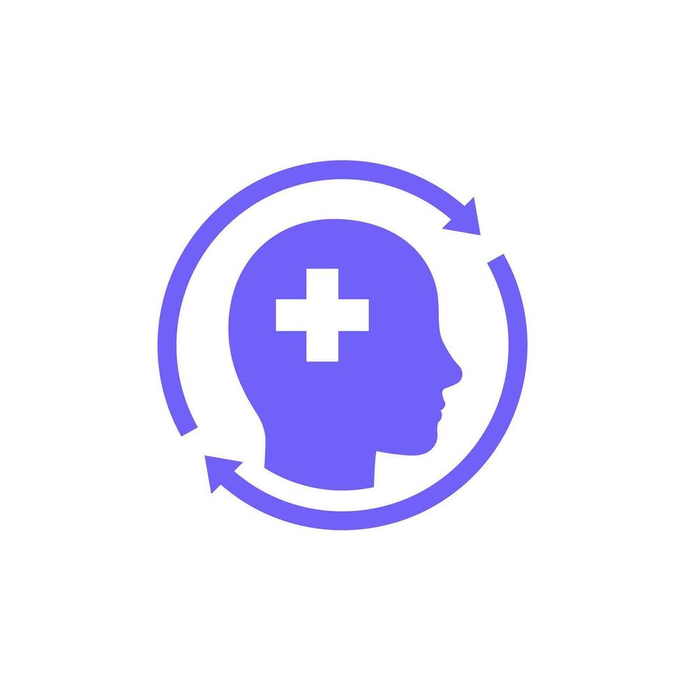 Rehab or recovery icon on white vector