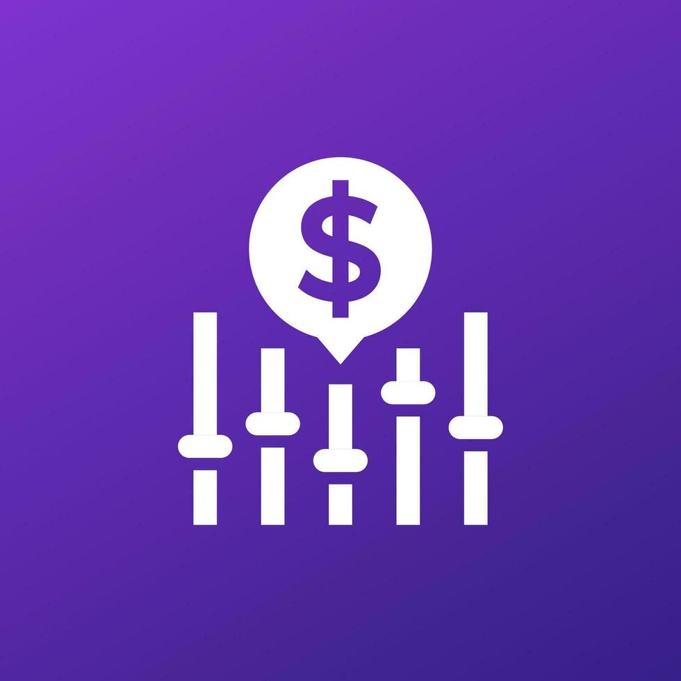 dynamic pricing icon for web vector