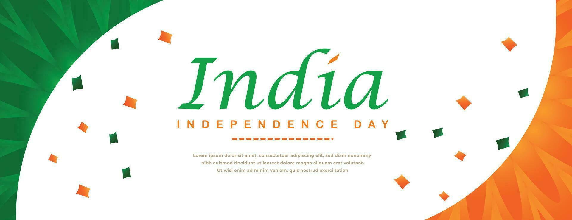 India independencia día naranja y verde antecedentes diseño vector