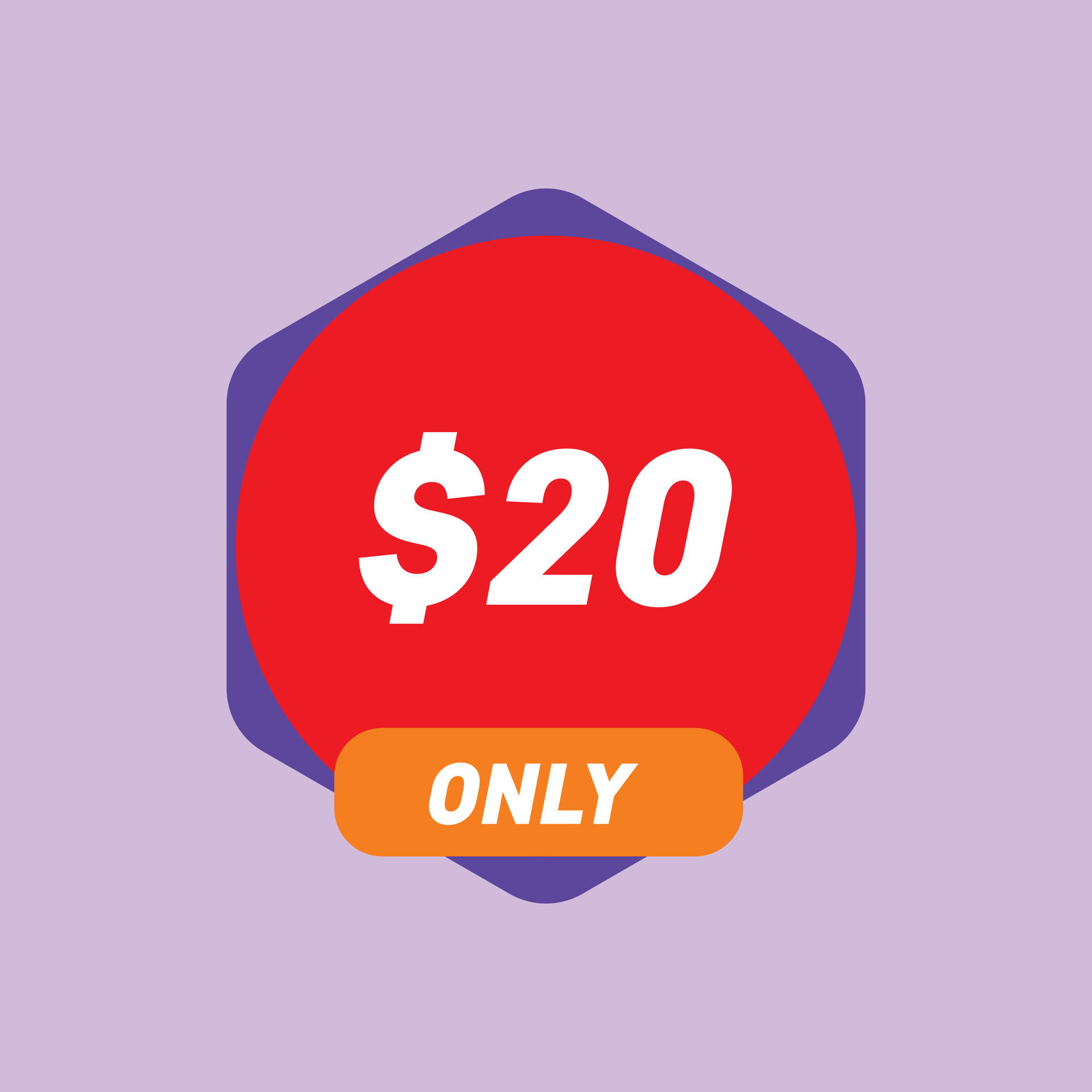 20 dollar coupon sign 26507968 Vector Art at Vecteezy