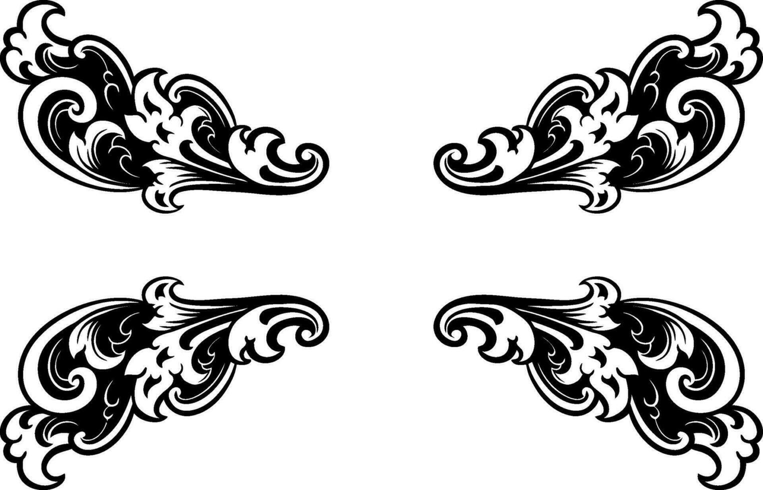 ornament pattern frame line art vector