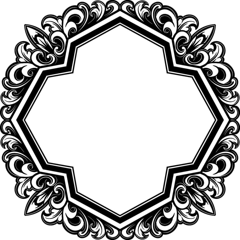 ornament pattern frame line art vector
