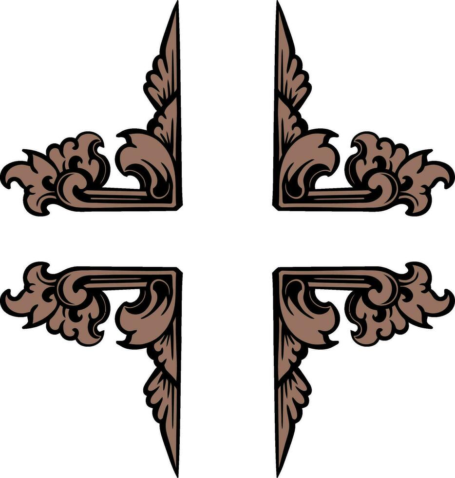 ornament pattern frame vector