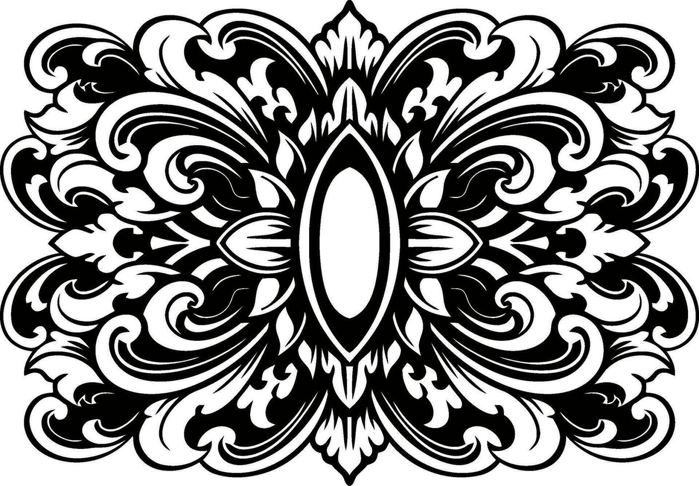 ornament pattern frame line art vector