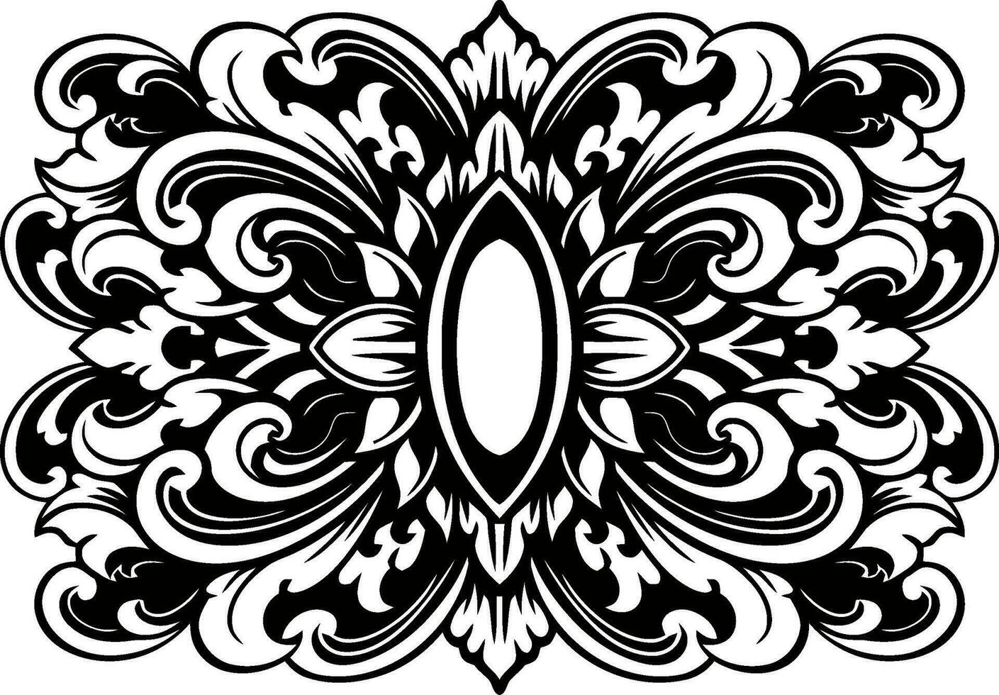 ornamento modelo marco línea Arte vector