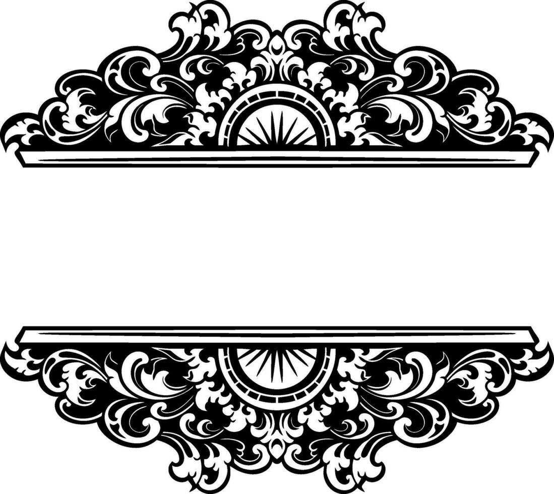 ornamento modelo marco línea Arte vector