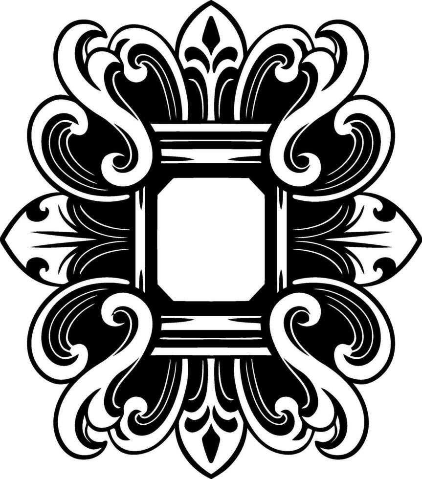 ornamento modelo marco línea Arte vector