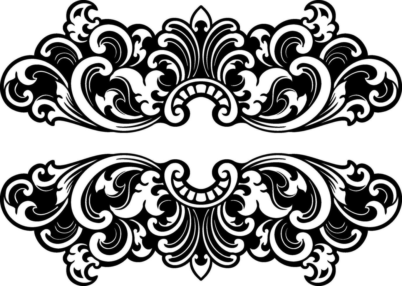 ornament pattern frame line art vector