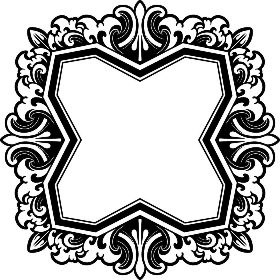 ornament pattern frame line art vector