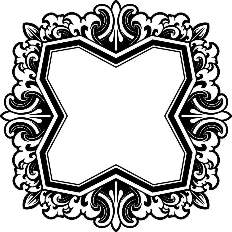 ornament pattern frame line art vector