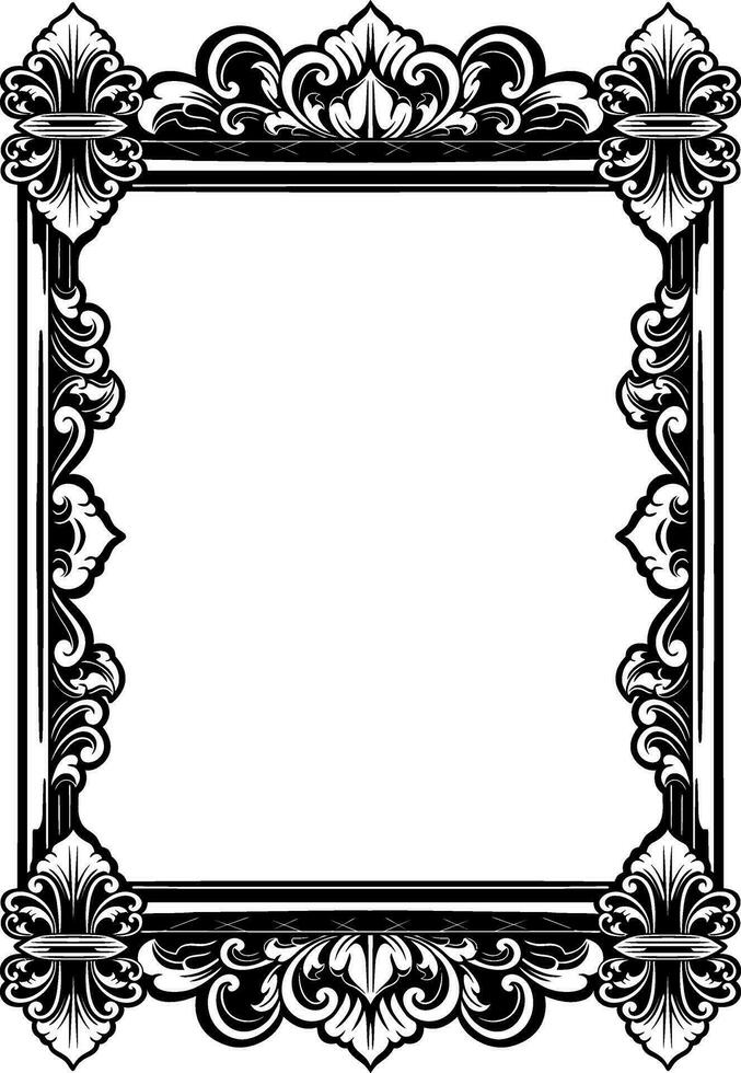 ornament pattern frame line art vector