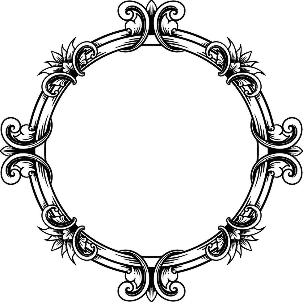 ornament pattern frame line art vector