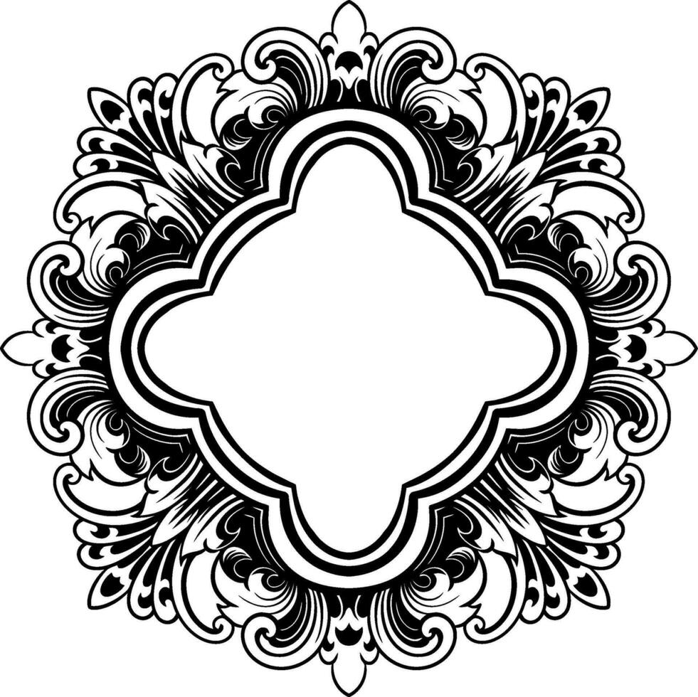 ornament pattern frame line art vector