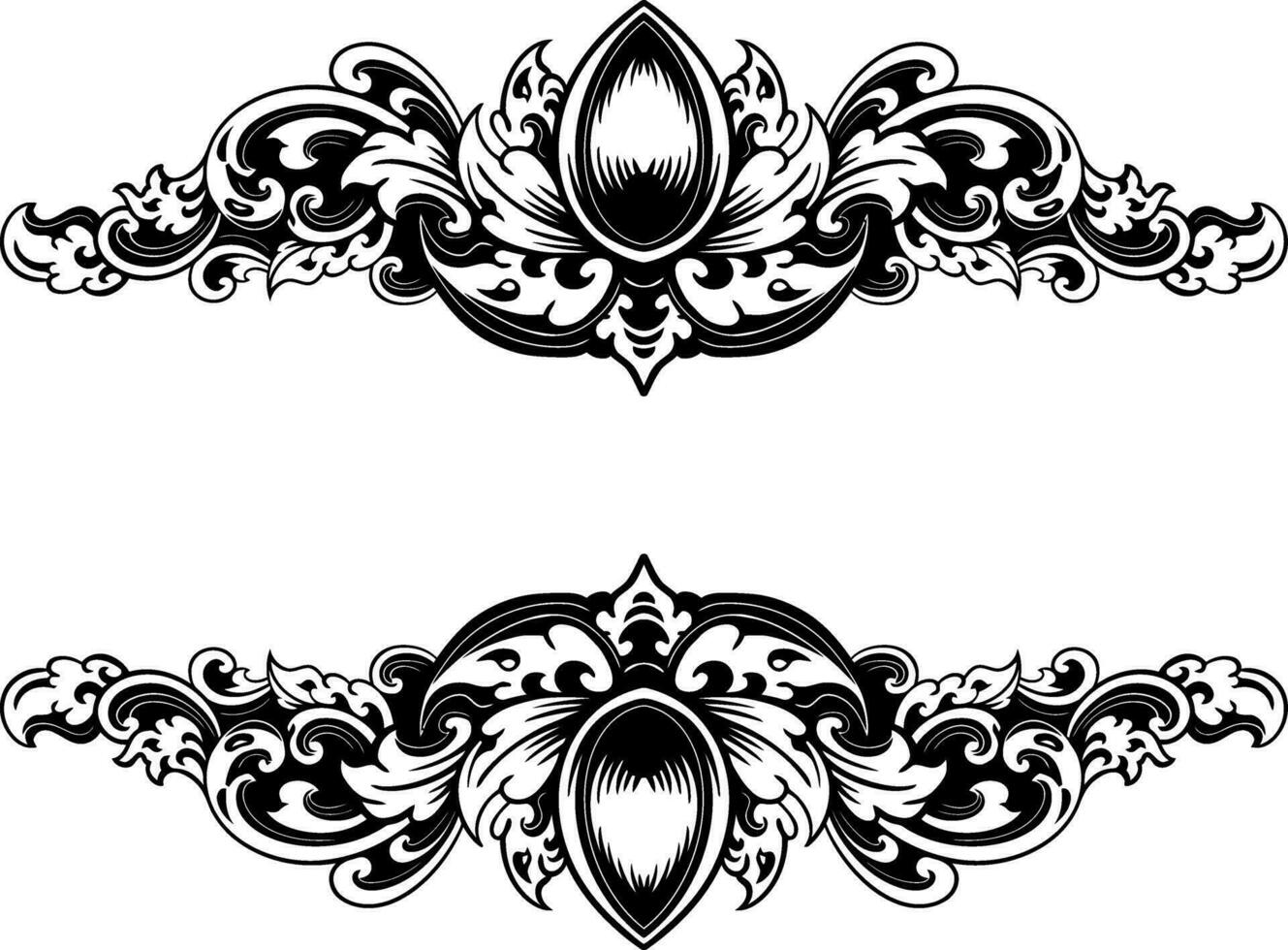 ornament pattern frame line art vector