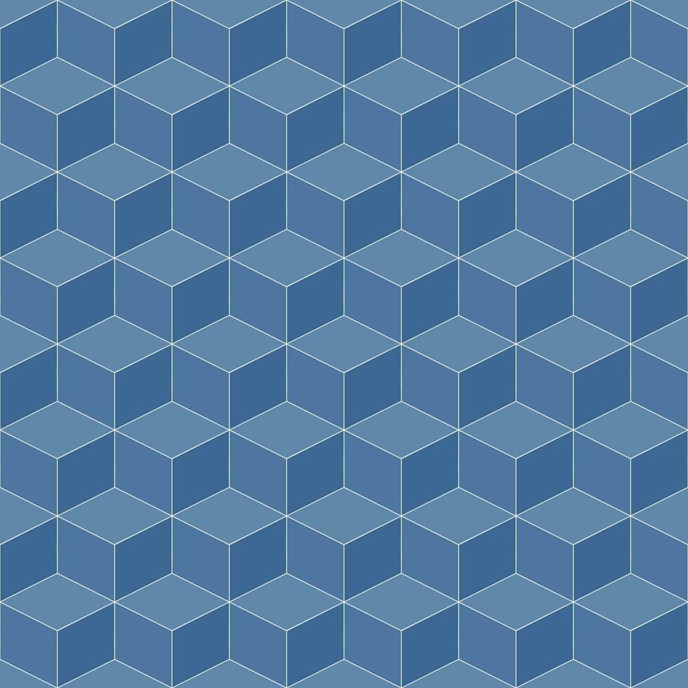 Navy cube pattern. cube vector pattern. cube pattern. Seamless geometric pattern for floor, wrapping paper, backdrop, background, gift card, decorating.