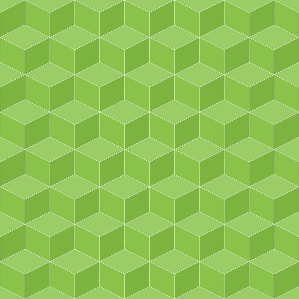 Light green cube pattern. cube vector pattern. cube pattern. Seamless geometric pattern for floor, wrapping paper, backdrop, background, gift card, decorating.