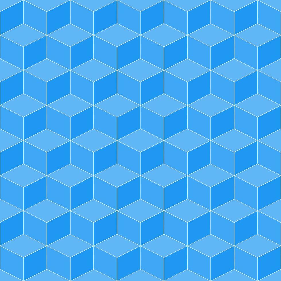 Blue cube pattern. cube vector pattern. cube pattern. Seamless geometric pattern for floor, wrapping paper, backdrop, background, gift card, decorating.