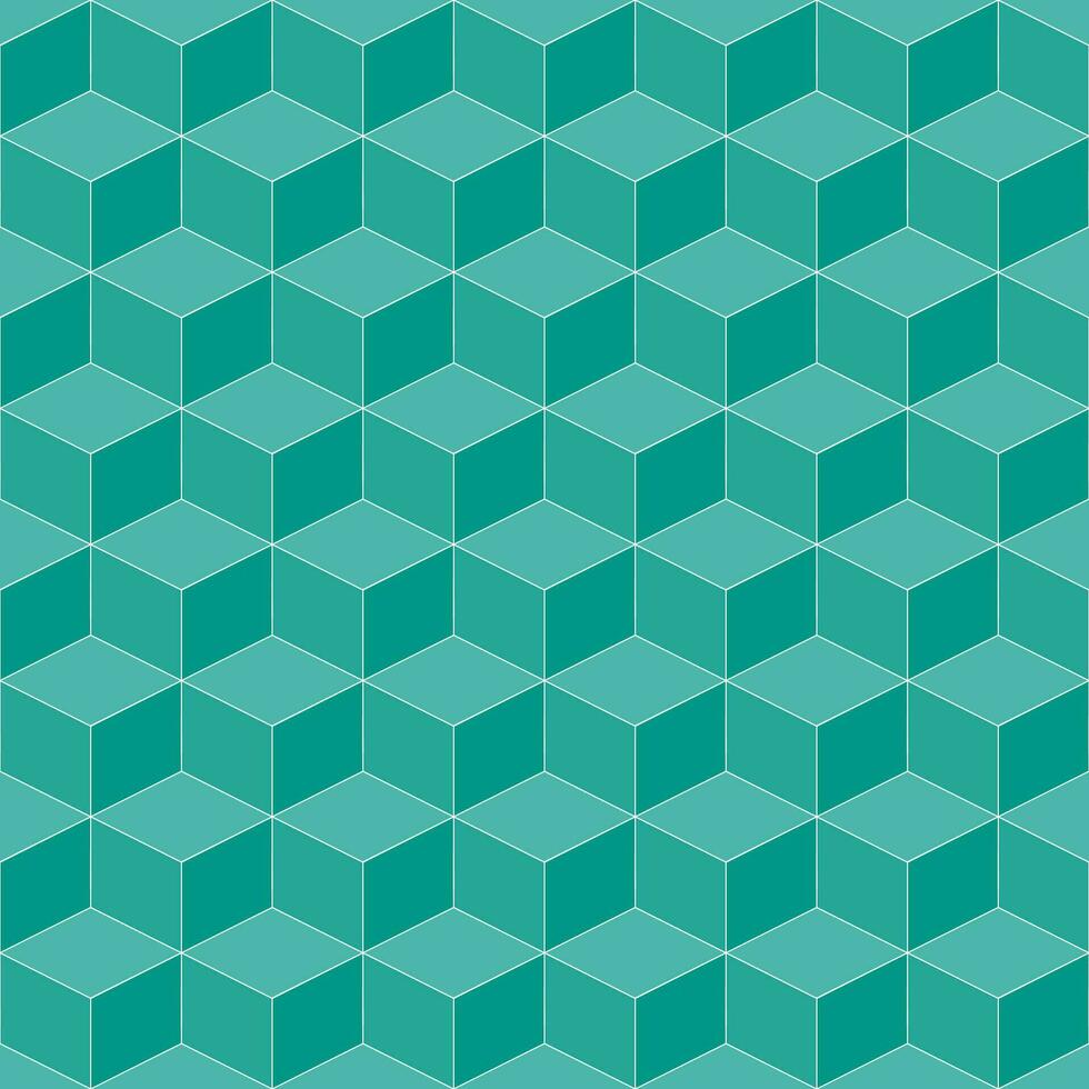 Green cube pattern. cube vector pattern. cube pattern. Seamless geometric pattern for floor, wrapping paper, backdrop, background, gift card, decorating.