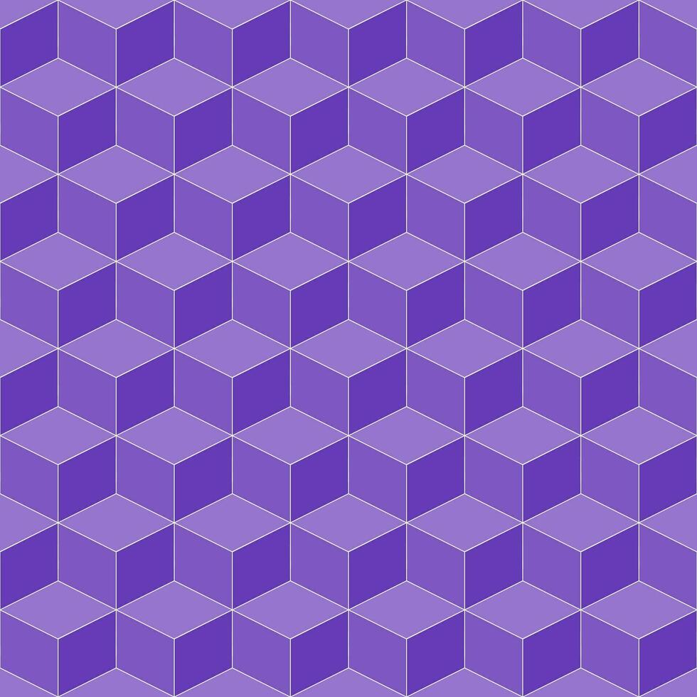 Purple cube pattern. cube vector pattern. cube pattern. Seamless geometric pattern for floor, wrapping paper, backdrop, background, gift card, decorating.