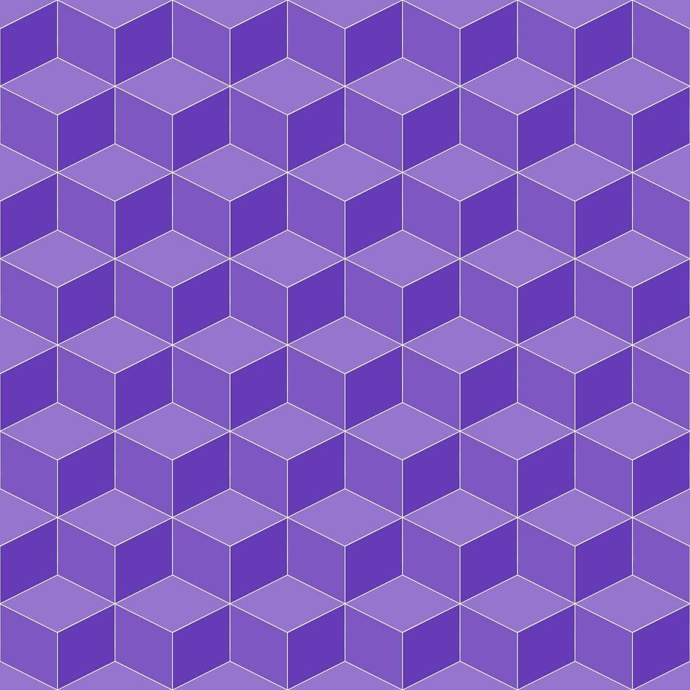 Purple cube pattern. cube vector pattern. cube pattern. Seamless geometric pattern for floor, wrapping paper, backdrop, background, gift card, decorating.