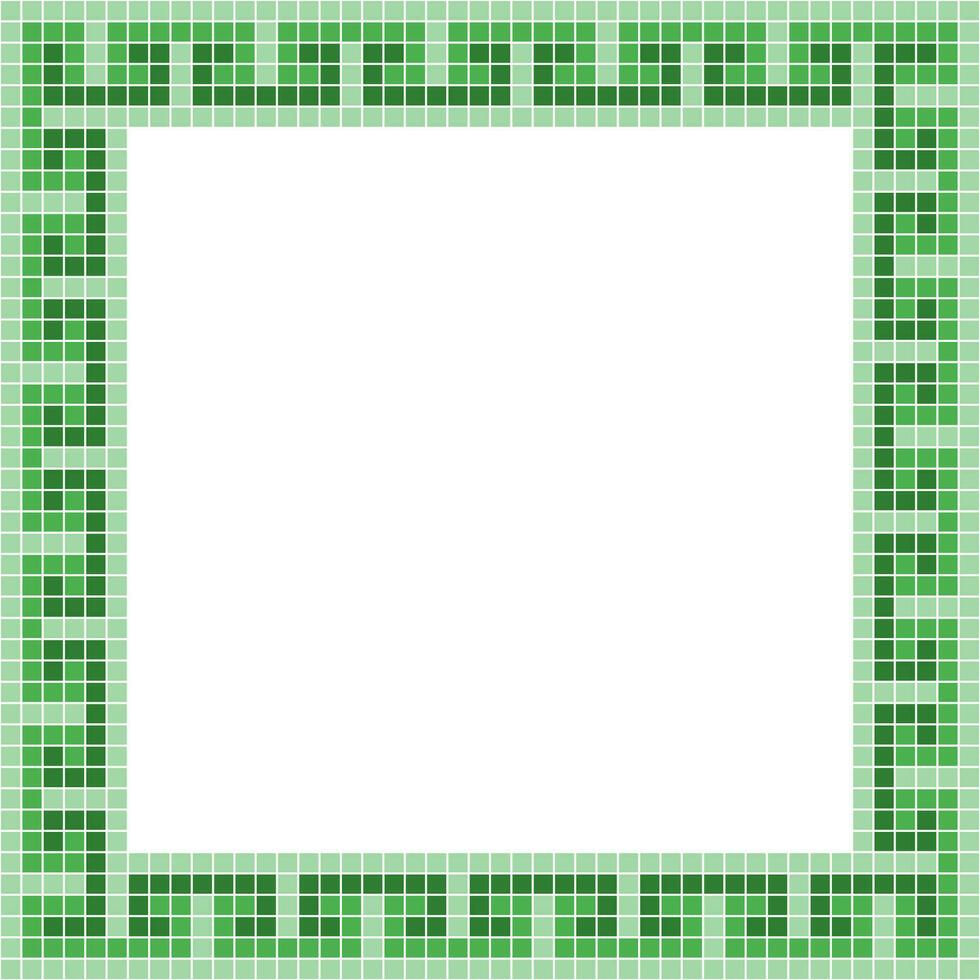 ligero verde loseta marco, mosaico loseta marco, loseta marco, sin costura patrón, mosaico marco sin costura patrón, mosaico losas textura o antecedentes. baño pared losas, nadando piscina losas. vector