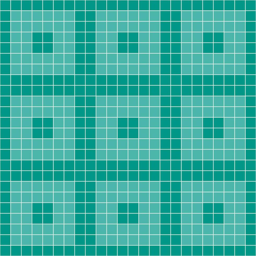 Green tile background, Mosaic tile background, Tile background, Seamless pattern, Mosaic seamless pattern, Mosaic tiles texture or background. Bathroom wall tiles, swimming pool tiles. vector