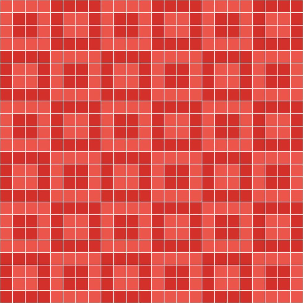 Red tile background, Mosaic tile background, Tile background, Seamless pattern, Mosaic seamless pattern, Mosaic tiles texture or background. Bathroom wall tiles, swimming pool tiles. vector