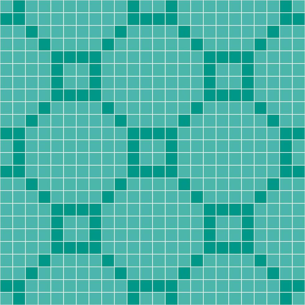 Green tile background, Mosaic tile background, Tile background, Seamless pattern, Mosaic seamless pattern, Mosaic tiles texture or background. Bathroom wall tiles, swimming pool tiles. vector