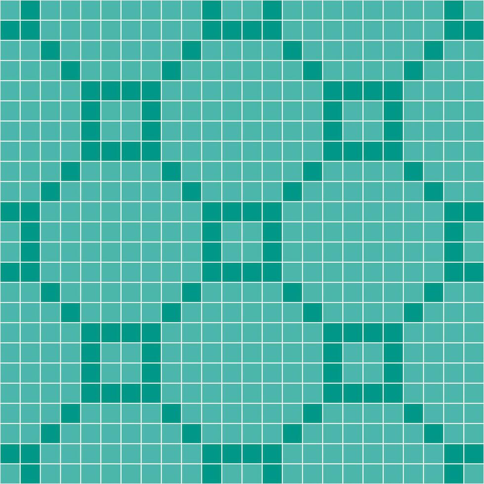 Green tile background, Mosaic tile background, Tile background, Seamless pattern, Mosaic seamless pattern, Mosaic tiles texture or background. Bathroom wall tiles, swimming pool tiles. vector