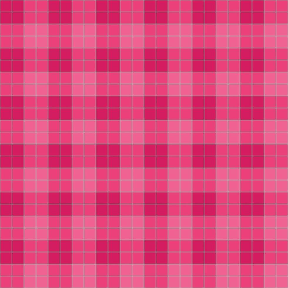 Pink tile background, Mosaic tile background, Tile background, Seamless pattern, Mosaic seamless pattern, Mosaic tiles texture or background. Bathroom wall tiles, swimming pool tiles. vector