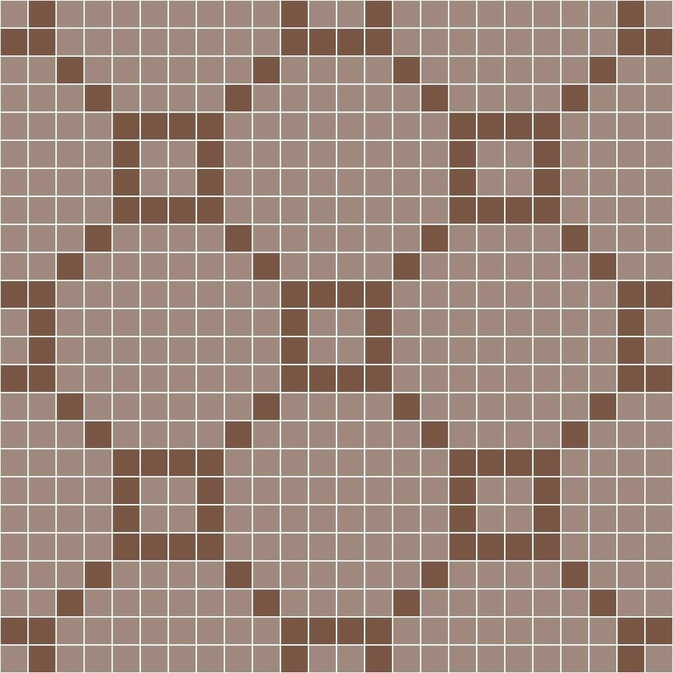 Brown tile background, Mosaic tile background, Tile background, Seamless pattern, Mosaic seamless pattern, Mosaic tiles texture or background. Bathroom wall tiles, swimming pool tiles. vector