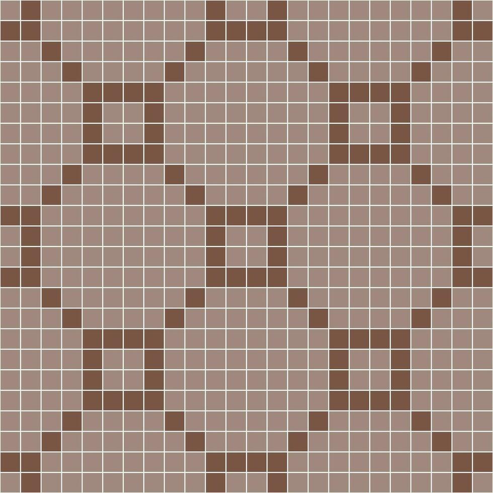 Brown tile background, Mosaic tile background, Tile background, Seamless pattern, Mosaic seamless pattern, Mosaic tiles texture or background. Bathroom wall tiles, swimming pool tiles. vector