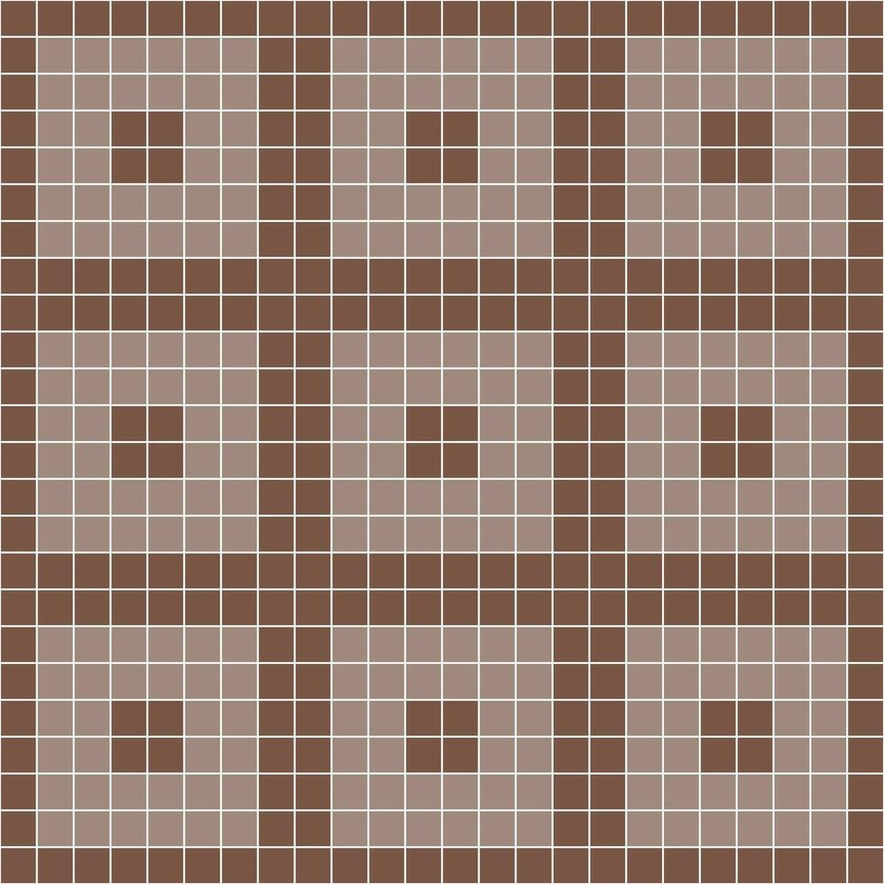 Brown tile background, Mosaic tile background, Tile background, Seamless pattern, Mosaic seamless pattern, Mosaic tiles texture or background. Bathroom wall tiles, swimming pool tiles. vector