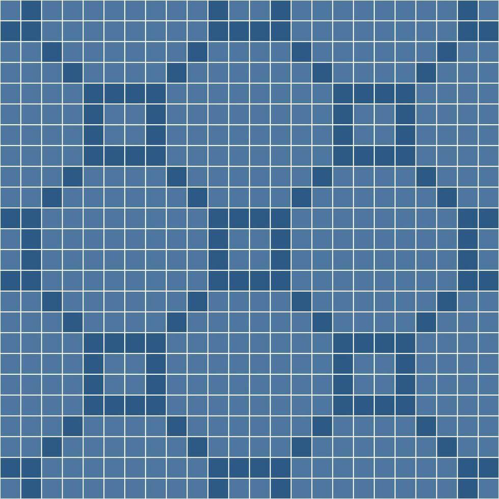 Navy blue tile background, Mosaic tile background, Tile background, Seamless pattern, Mosaic seamless pattern, Mosaic tiles texture or background. Bathroom wall tiles, swimming pool tiles. vector