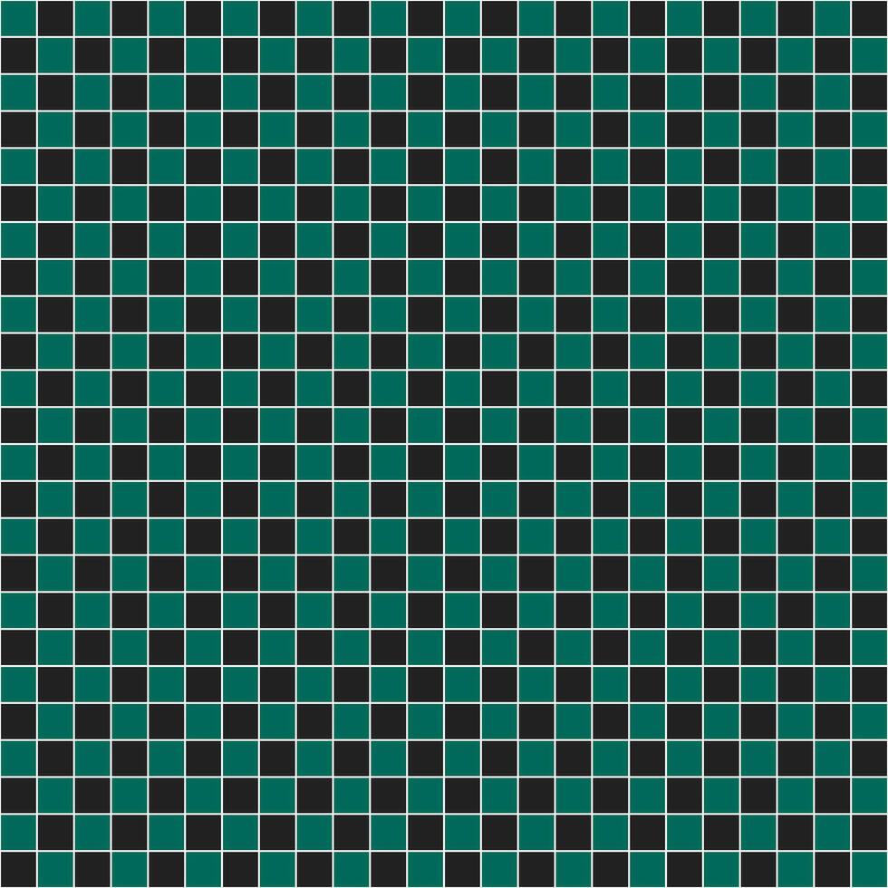 Green and black tile background, Mosaic tile background, Tile background, Seamless pattern, Mosaic seamless pattern, Mosaic tiles texture or background. Bathroom wall tiles, swimming pool tiles. vector
