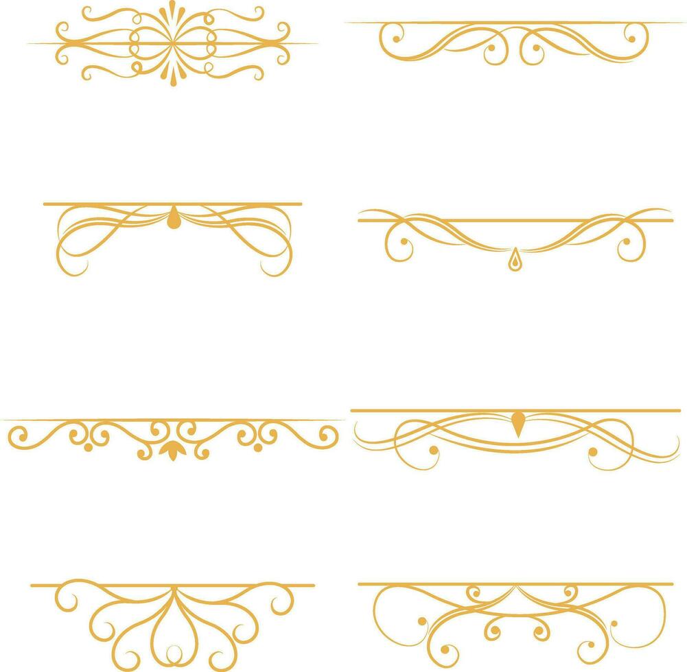 Luxury Dividers. Vintage header and border template in 1960's style. Calligraphic flourishes page decoration sketch for design. vector