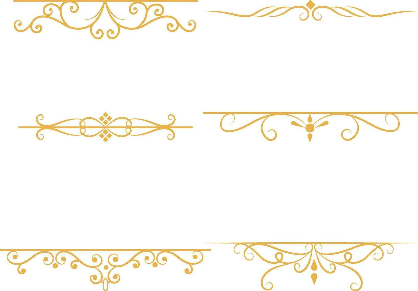 Luxury Dividers. Vintage header and border template in 1960's style. Calligraphic flourishes page decoration sketch for design. vector