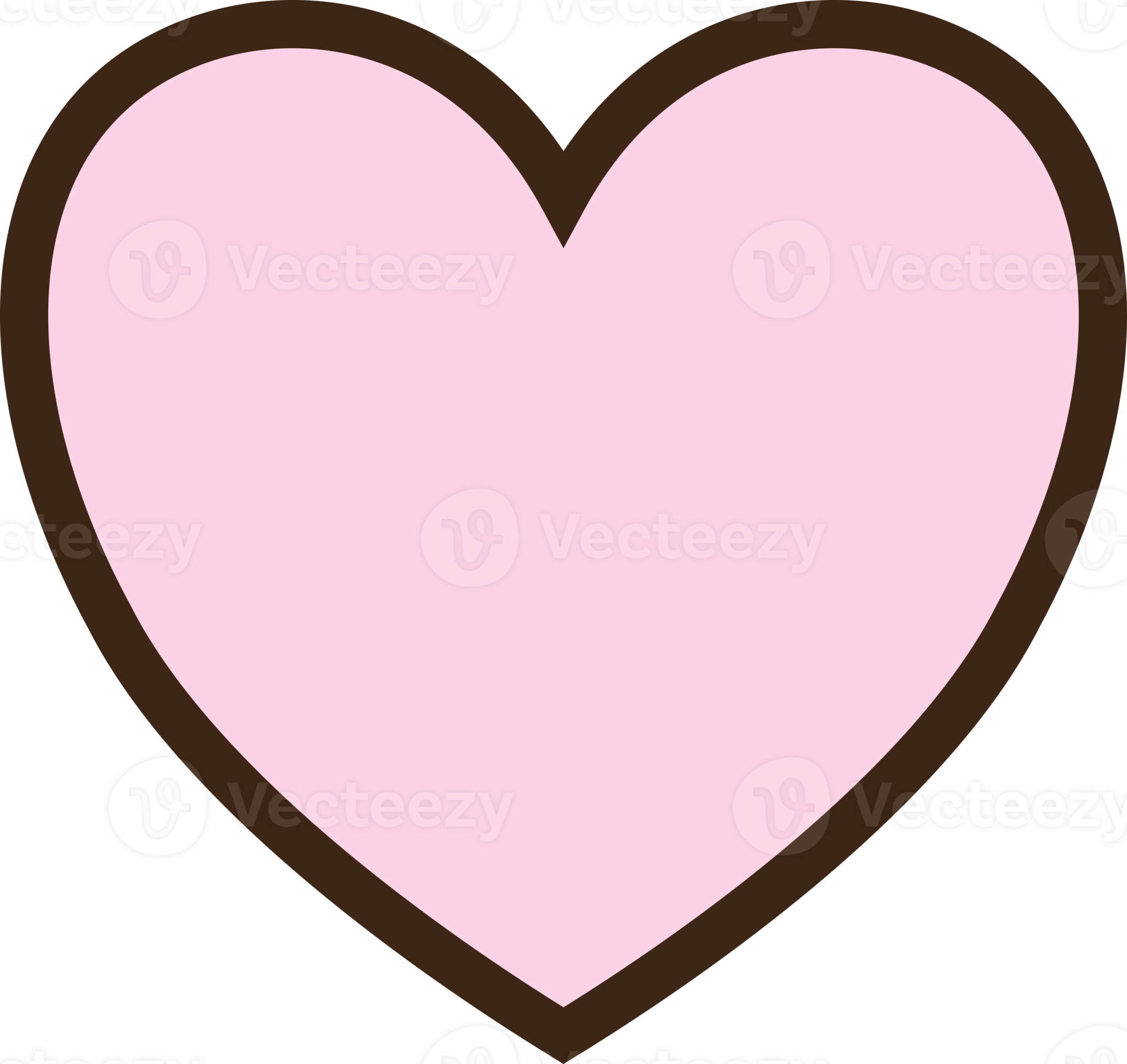 Cute colorful puffy heart shape 26508425 PNG