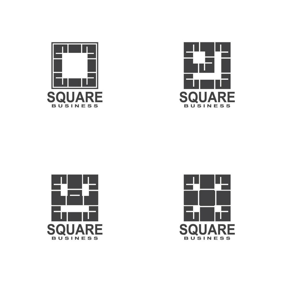 Square Business icon And Symbol Template vector