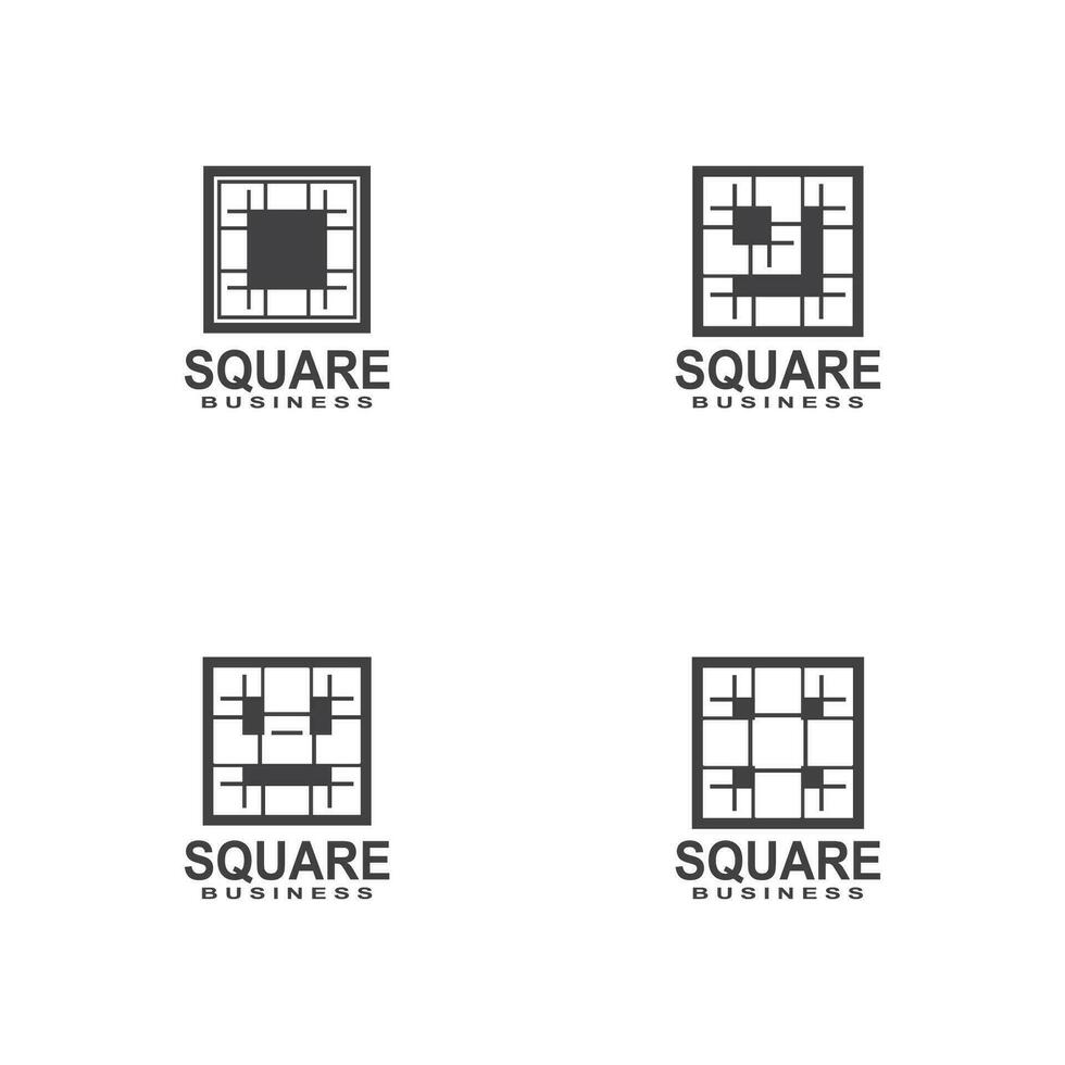 Square Business icon And Symbol Template vector