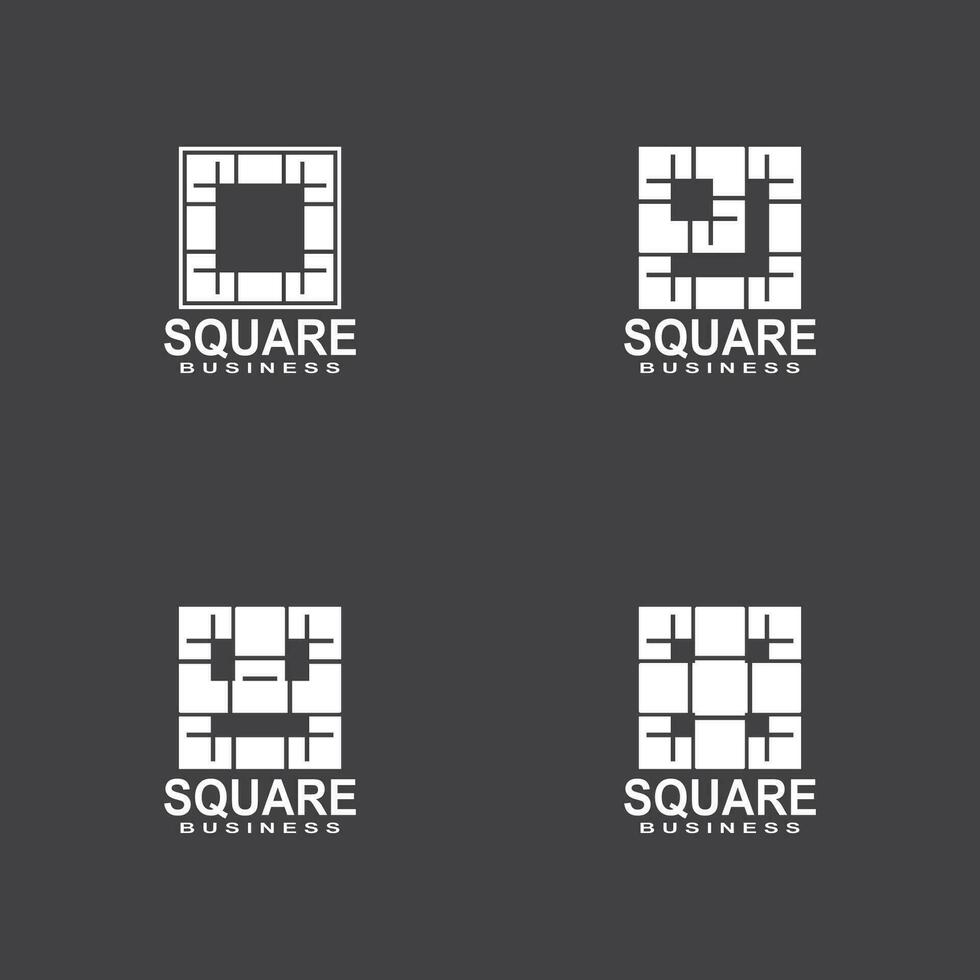 Square Business icon And Symbol Template vector