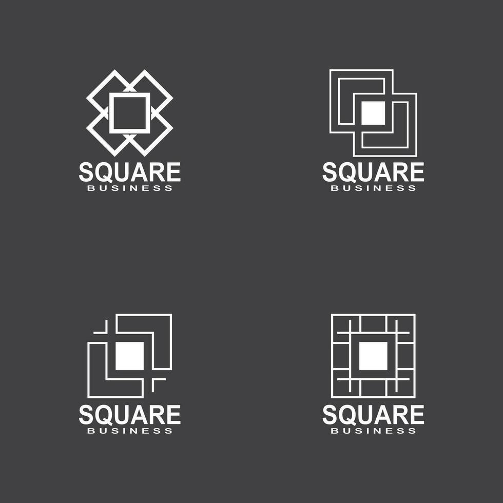 Square Business icon And Symbol Template vector