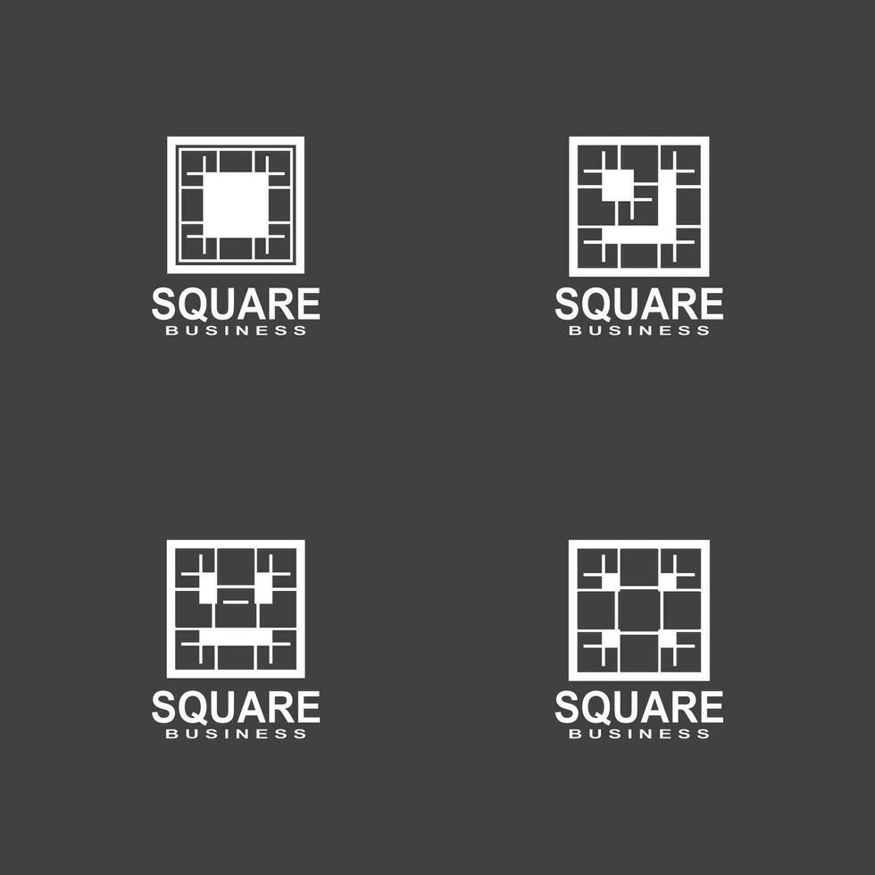 Square Business icon And Symbol Template vector