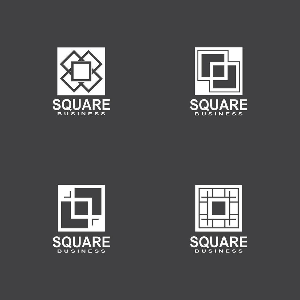 Square Business icon And Symbol Template vector