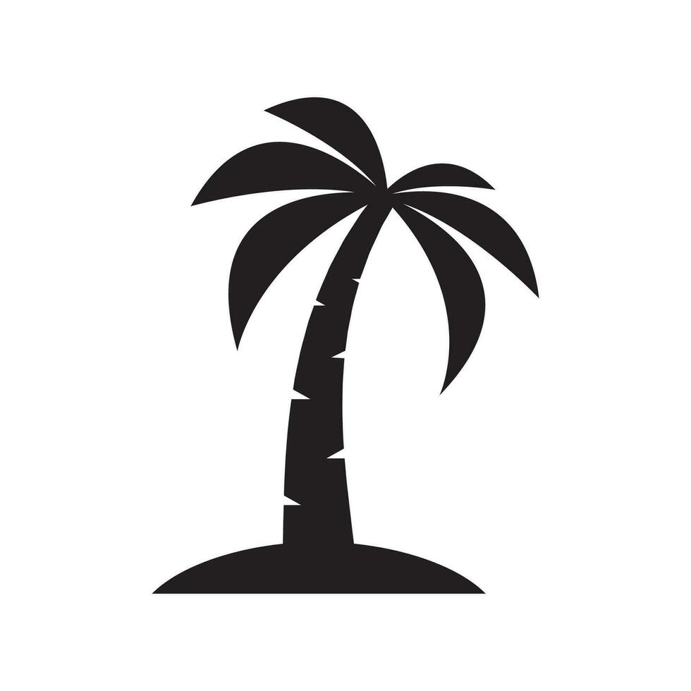 palma árbol icono vector diseño ilustración tropical árbol símbolo