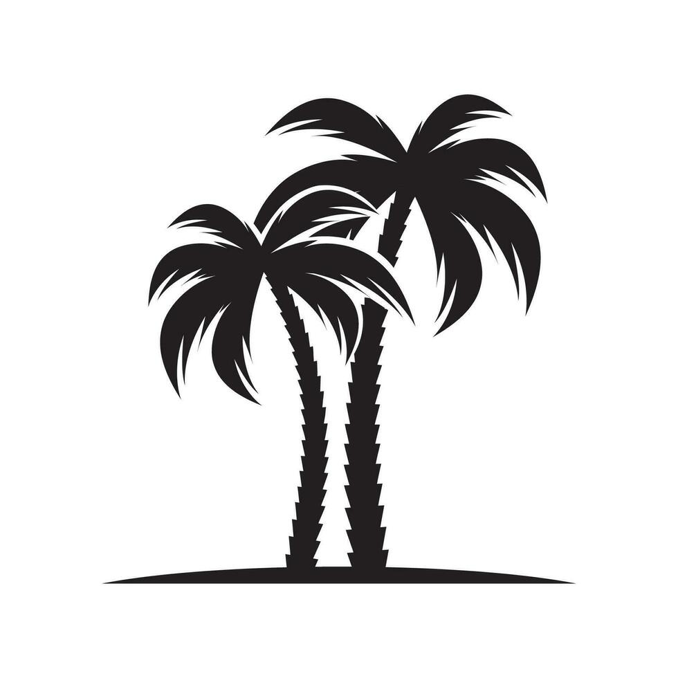 palma árbol icono vector diseño ilustración tropical árbol símbolo