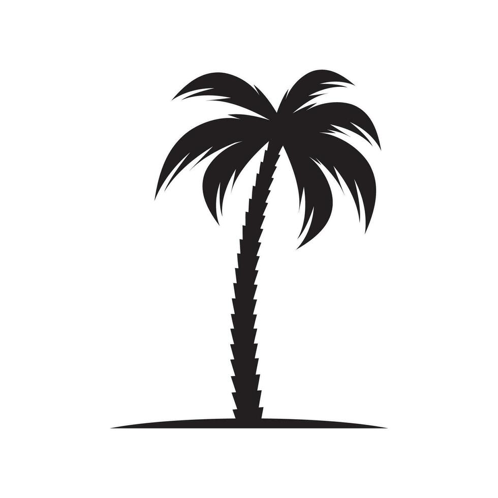 palma árbol icono vector diseño ilustración tropical árbol símbolo